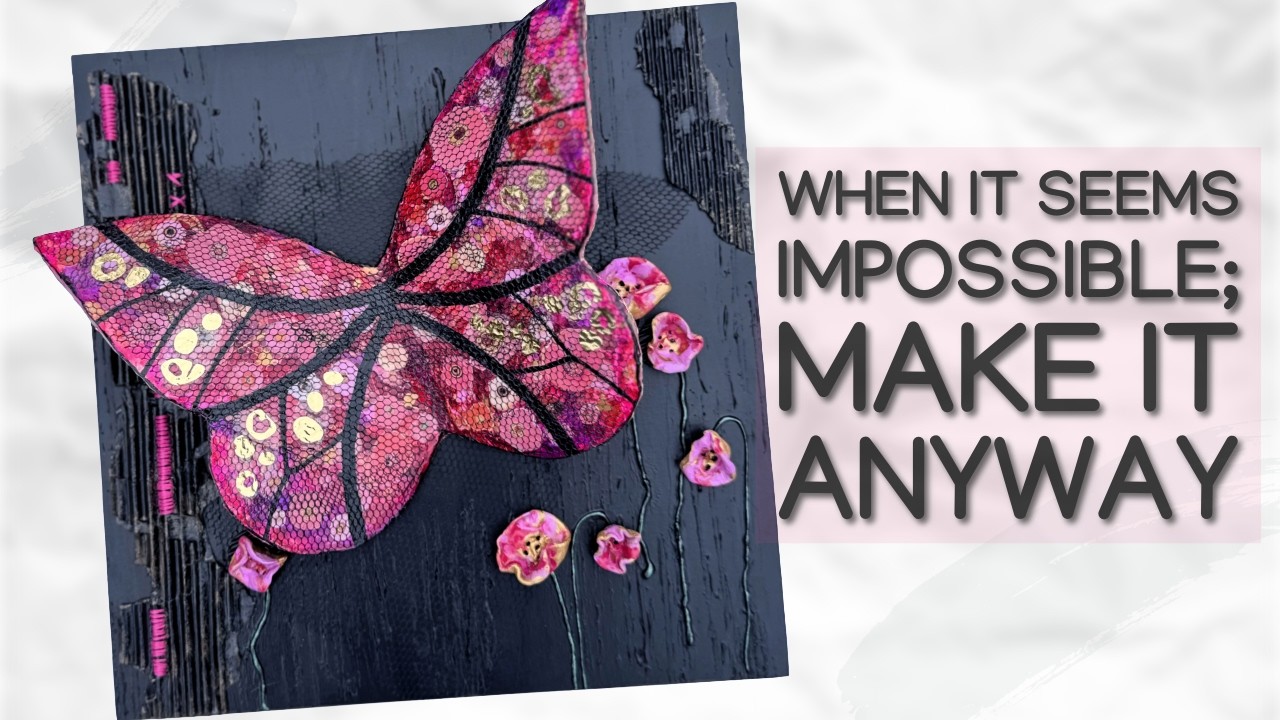 Creating an Impossible Giant Butterfly | Alcohol Ink | Mixed Media