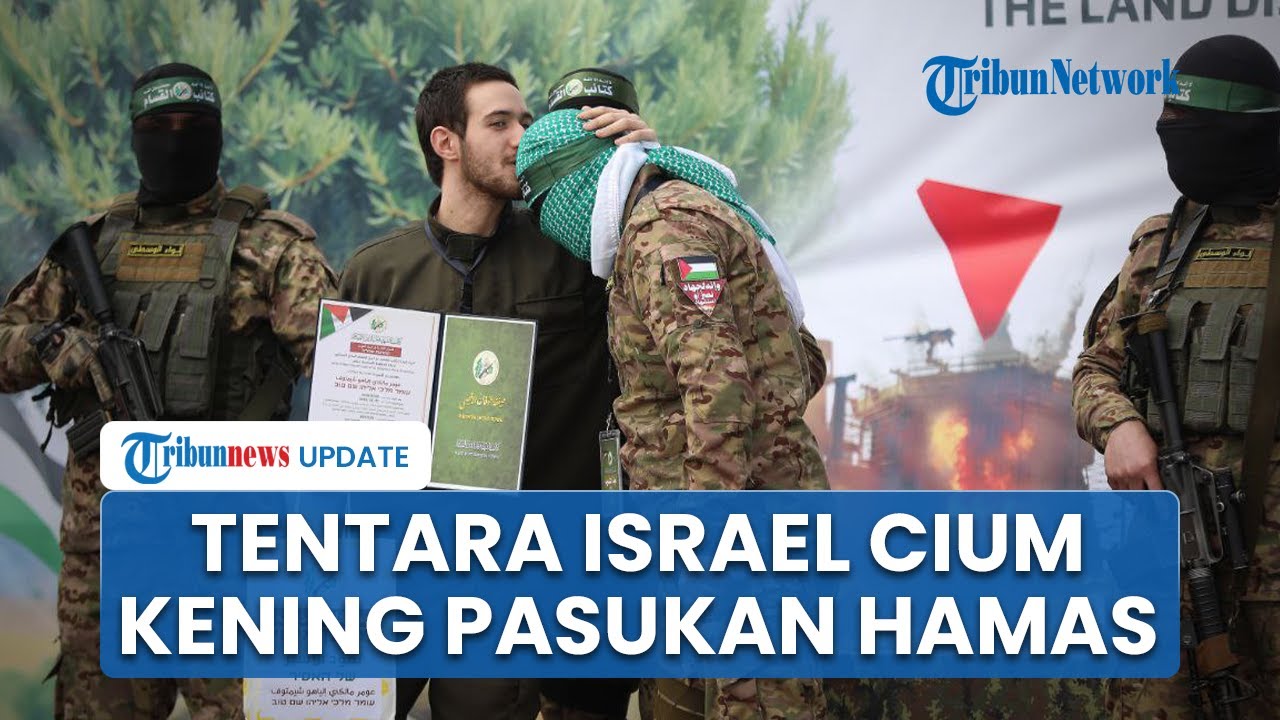 Momen Langka, Detik-detik Tentara Israel Peluk Erat dan Cium Kening Pasukan Hamas saat Dibebaskan