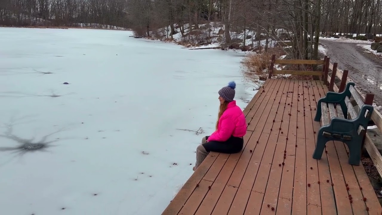 FROZEN Lake Healing! 💜 #lake #frozen #frozenlake #soundhealing #serenity #peace #nature #namaste 