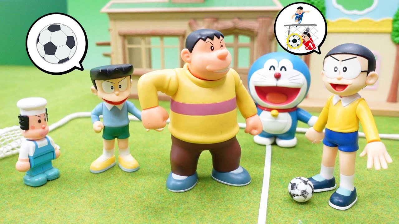 サッカーたいけつ シュートをきめれるかな　おもちゃ アニメ【ドラえもん】