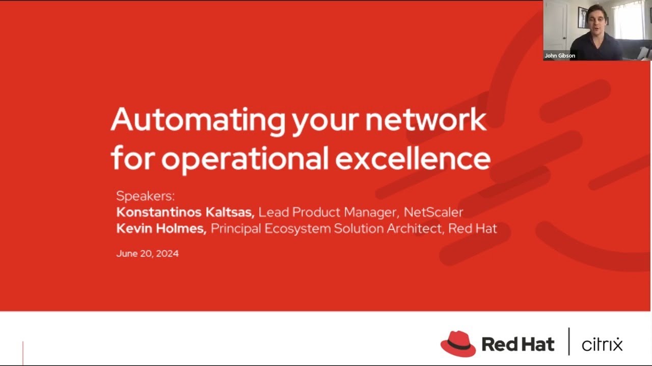 Red Hat and NetScaler Webinar - Automating your network for operational experience