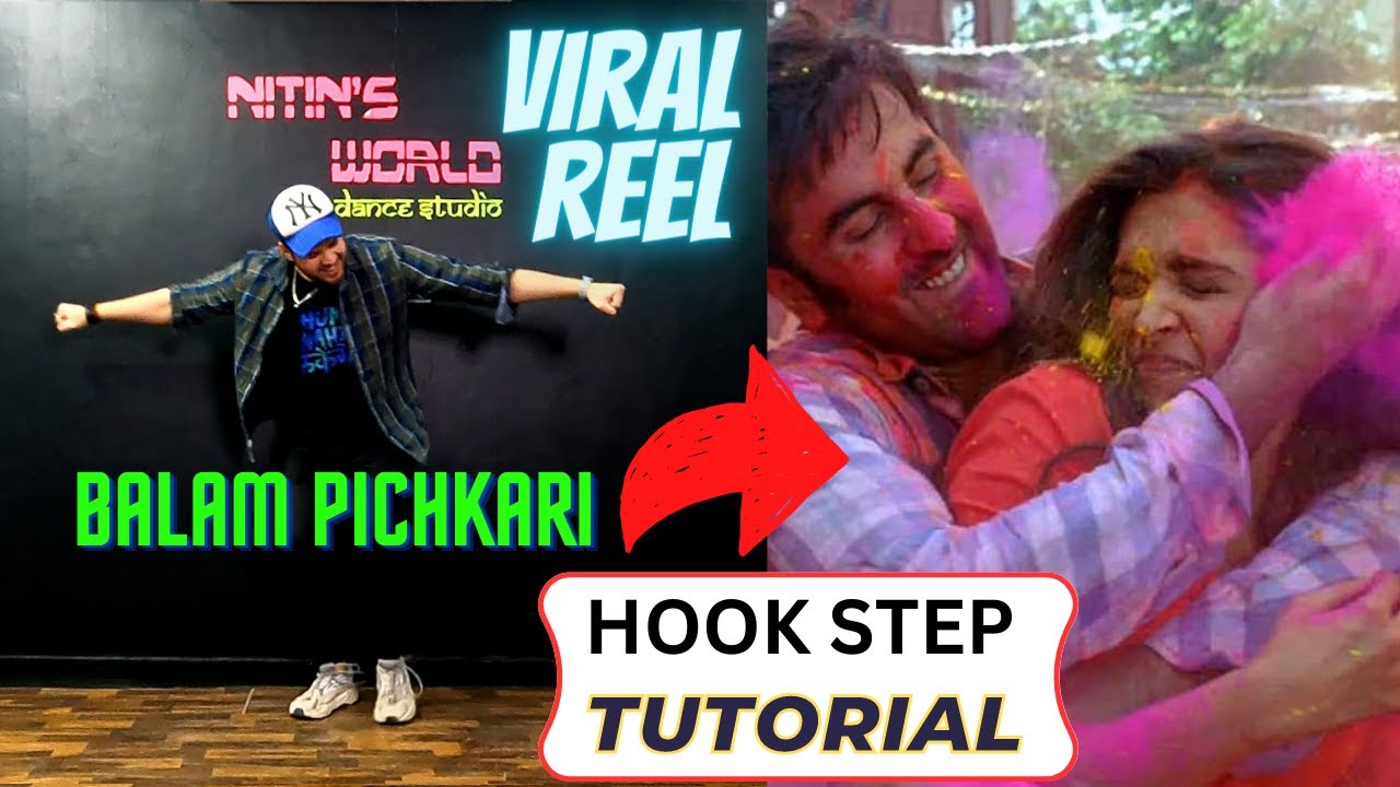 Balam Pichkari Hookstep Tutorial (Holi Special) Ranbir|Deepika |easy steps #nitinsworld #nitinbassi