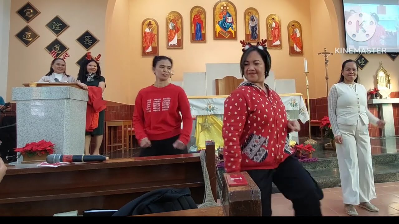 DANCING AND SINGING DURING HOLIDAY SEASON