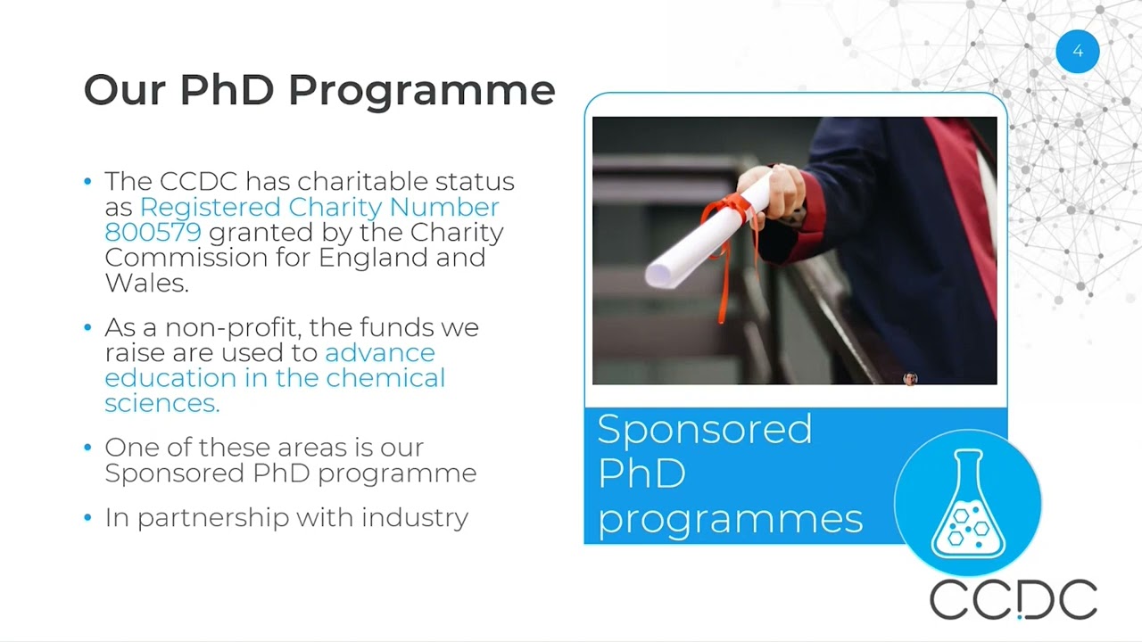 CCDC Science Day 2022 - About the CCDC PhD programme