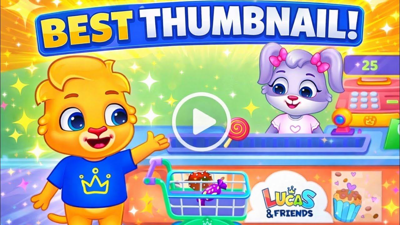 Cute Baby Shopping Game 🛒🐶 | Kids Supermarket Fun | Lucas & Friends Gameplay