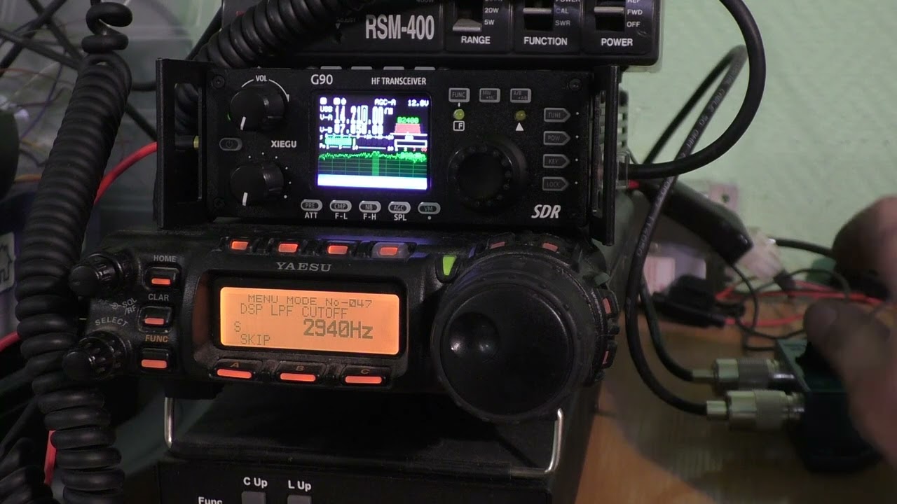 Сравнение приема Yaesu FT857 и Xiego G90 Compare RX in city