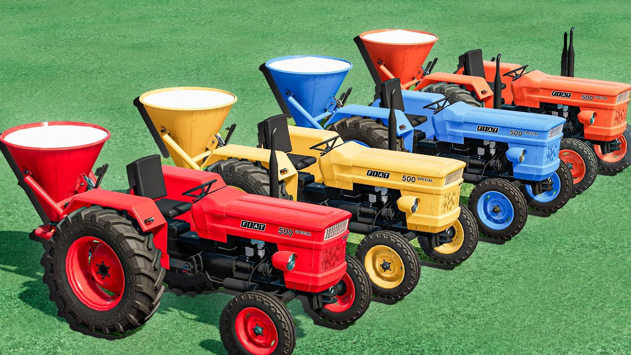 Lime Job With Mini FIAT SPECIAL Tractor Of Colors | Farming Simulator 22