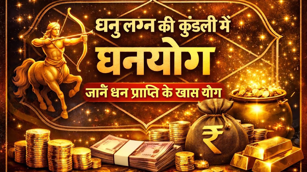 धनु लग्न में बनते हैं ये धनयोग | करोड़पति बनने के संकेत #astrology #jyotishvidhya #youtubevideo #yt 