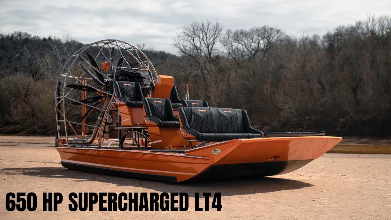 AeroWake Tunnel Hull Airboat w/ Supercharged LT4 Counter Rotator - Orangesicle