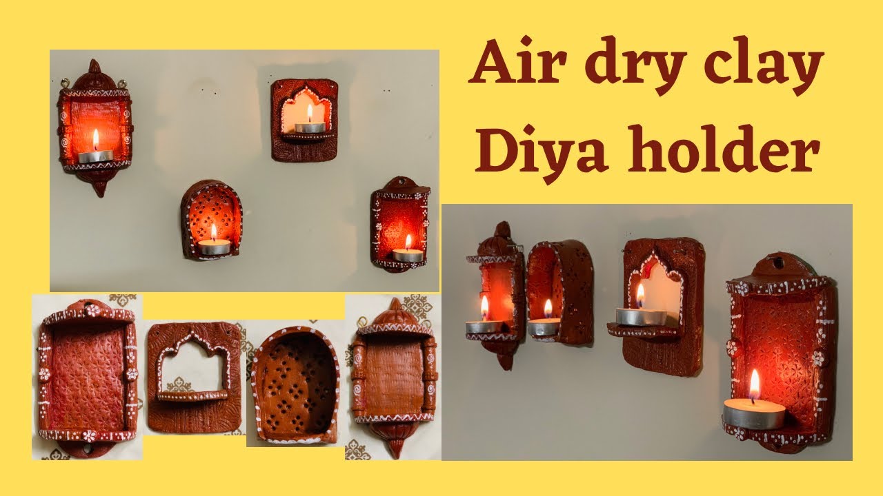DIY Wall Mounted Candle / Diya  Holder | Wall Hanging Craft Ideas | Diwali Decoration Ideas