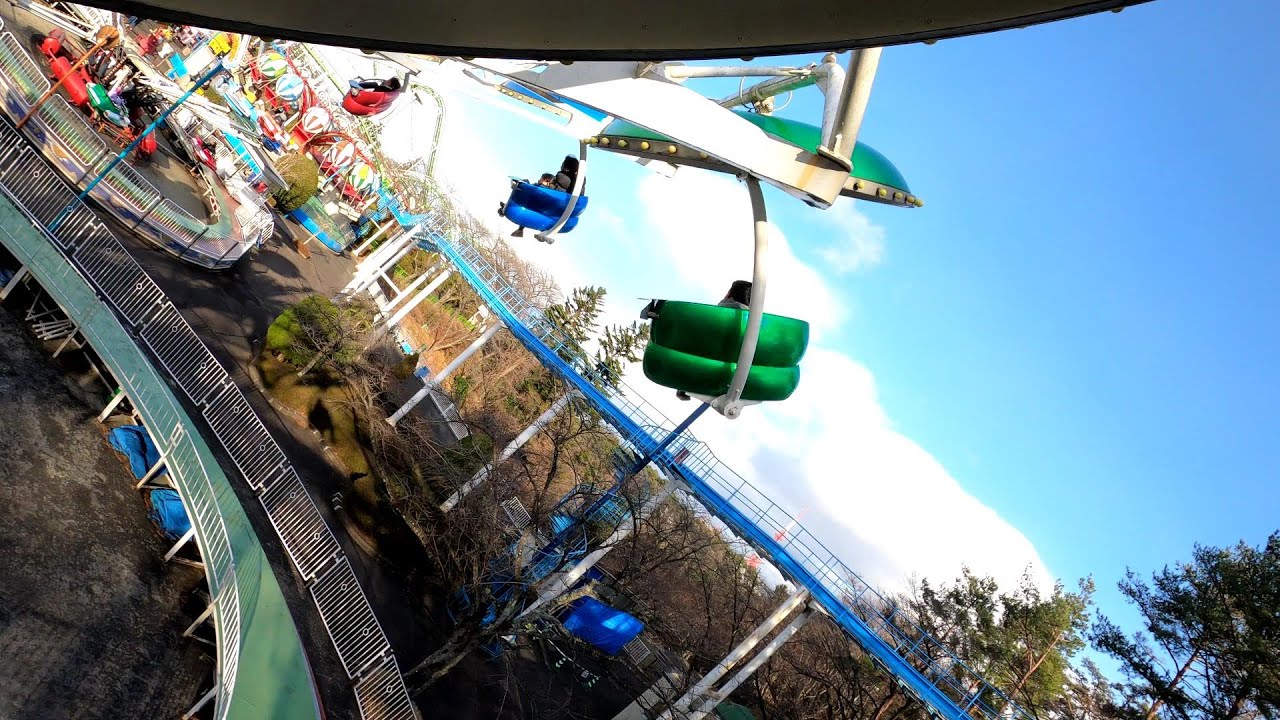 【4K60P】八木山ベニーランド パラトルーパー / Paratoru Rotating ride at Miyagi Benyland