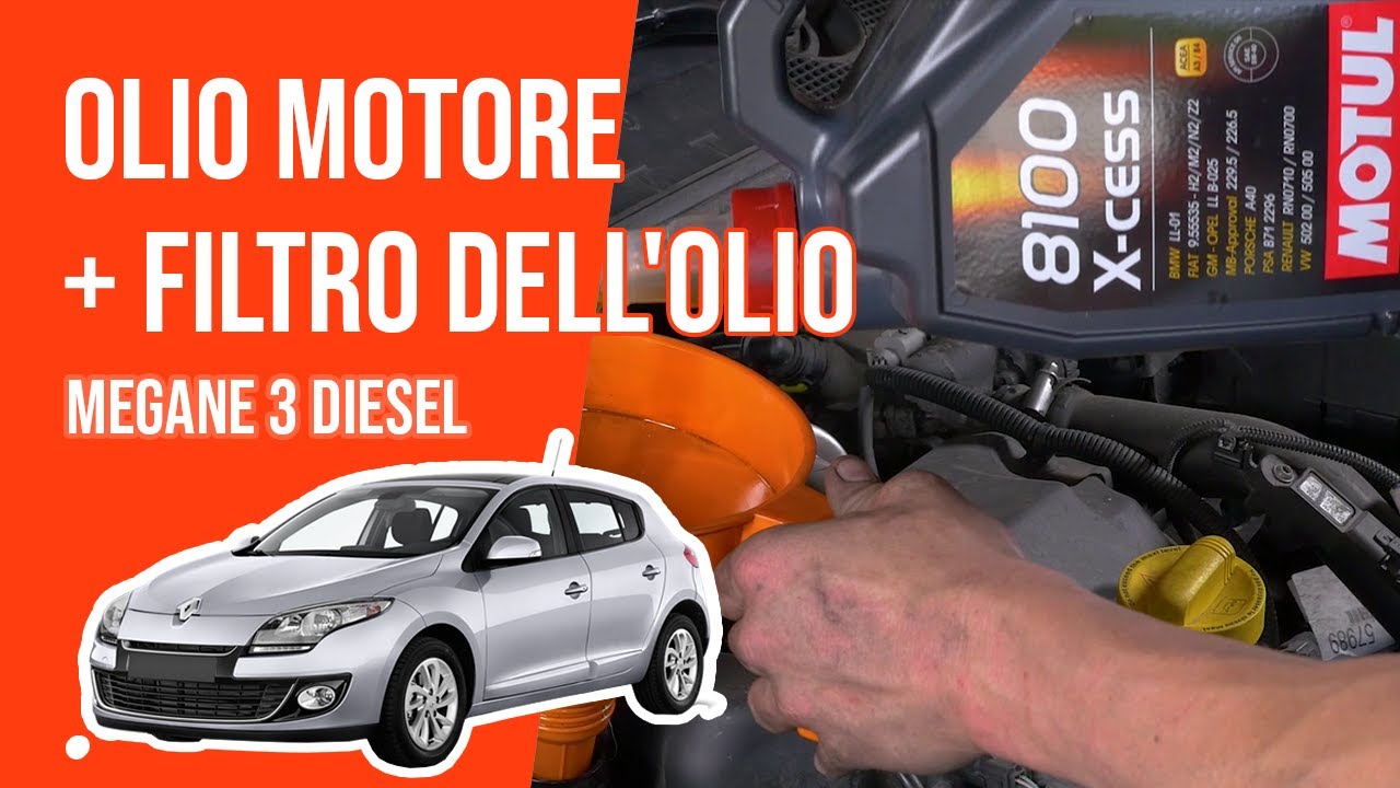 Cambio olio motore e filtro dell'olio MEGANE 3 1.5 DCI🛢