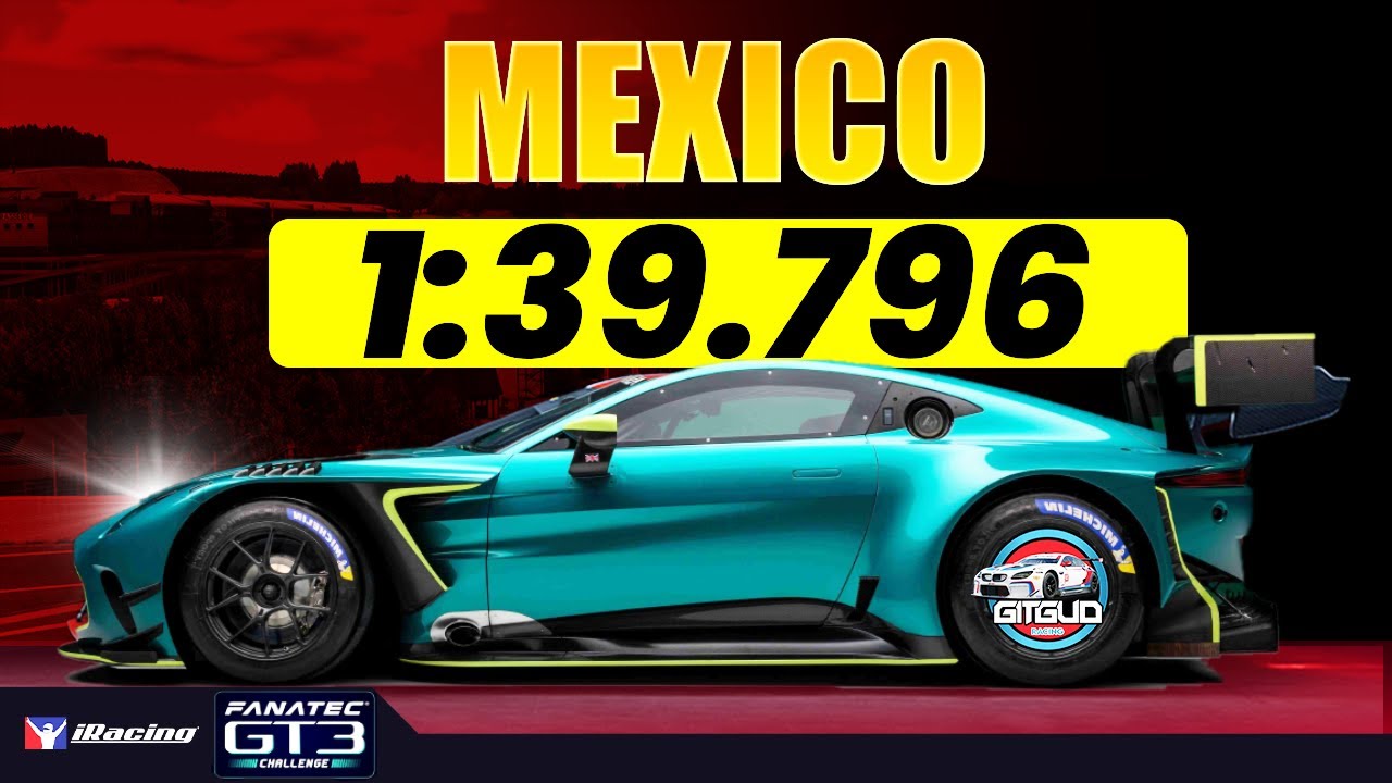 iRacing Aston Martin GT3 — руководство по трассе в Мексике — 1:39.796