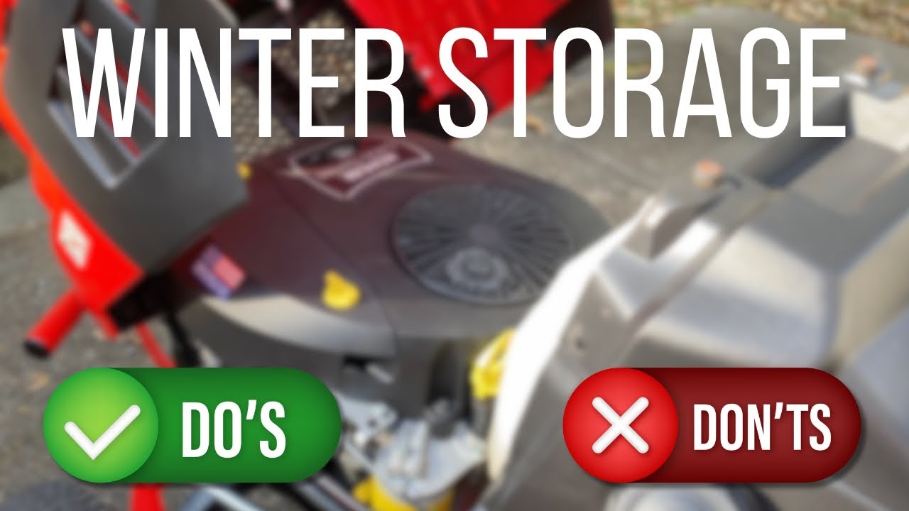 Winterizing DO'S and DON'TS - How I safely store my Craftsman Riding Mower