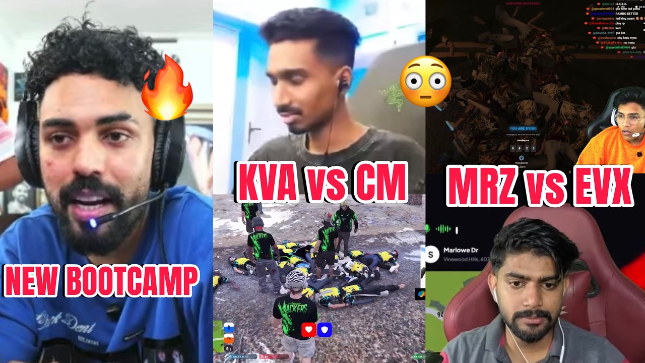 MRZ New Bootcamp🔥| KVA vs CM അടി😳| MRZ vs EVX😱| Mrz Shameer | Thoppi | Gamers Talks