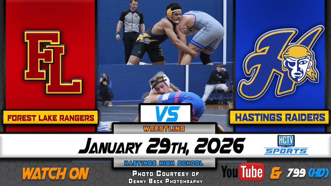 HCTV SPORTS: Hastings Boys & Girls Wrestling vs Forest Lake Rangers | 1.29.26