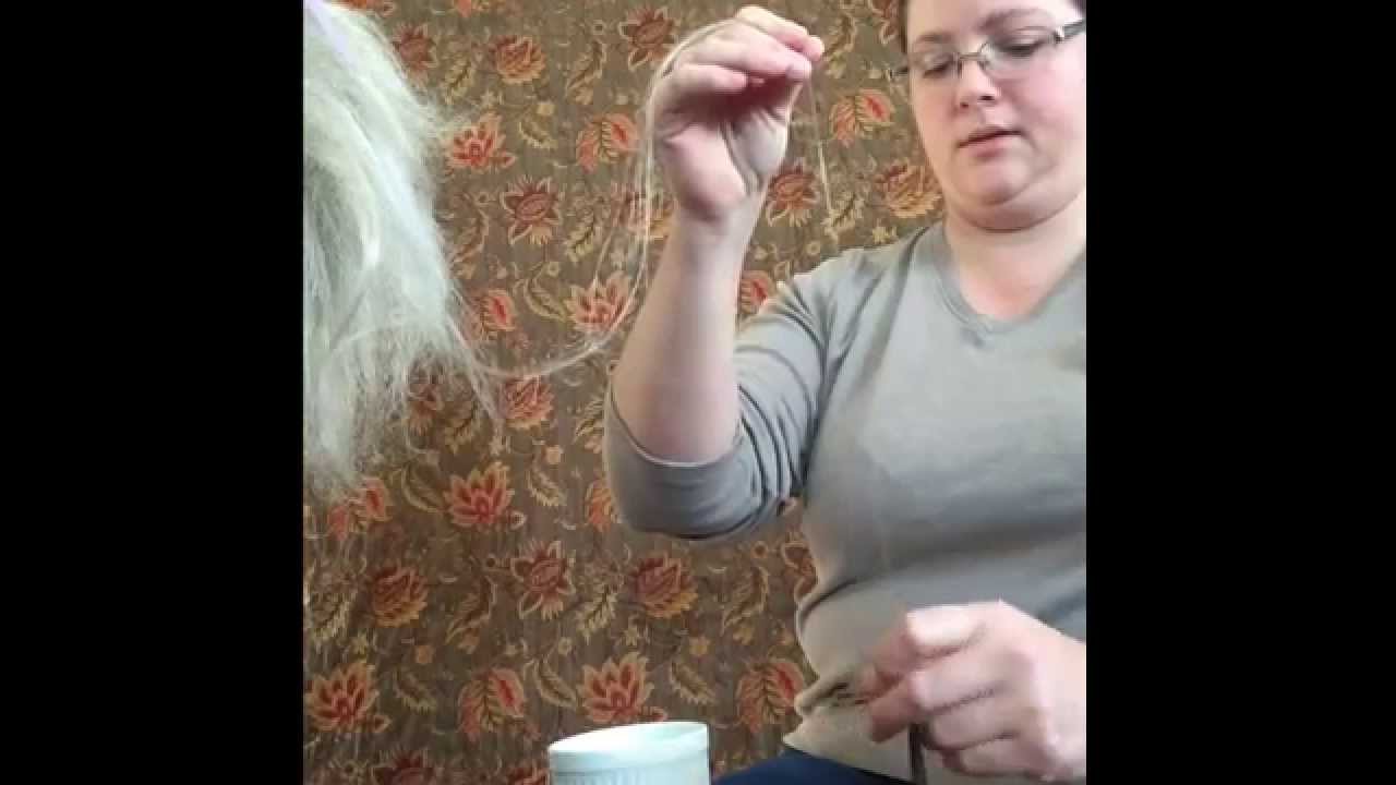 Spinning Flax with the Distaff and Medieval Style Spindle