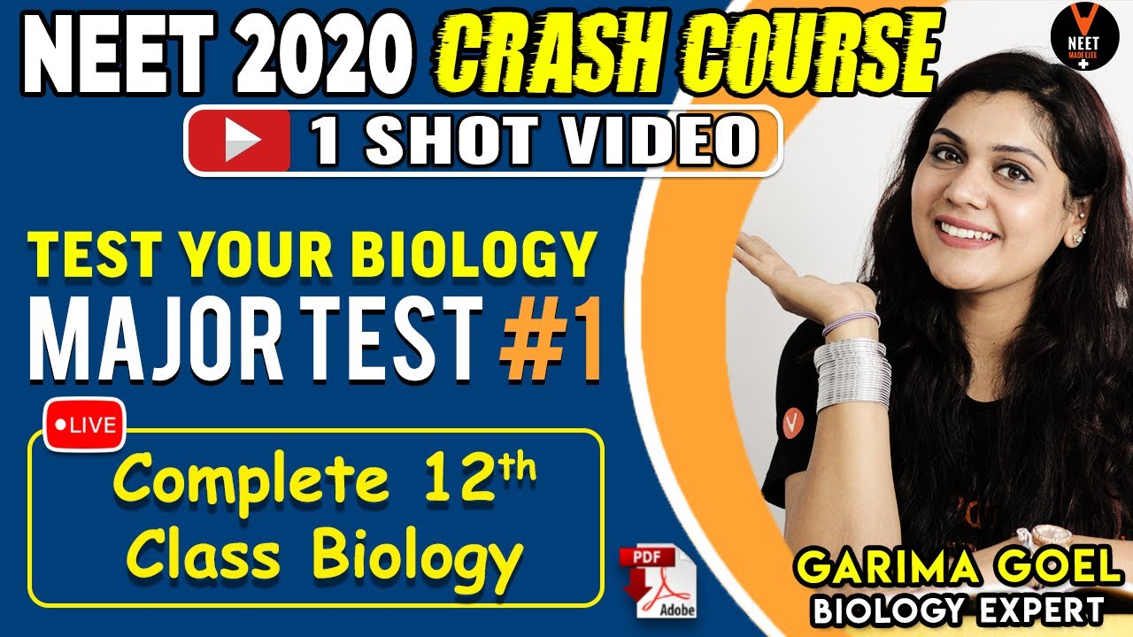 NEET Biology MCQ (Complete Biology Class 12 ) | Crash Course NEET 2020 Preparation | Garima Goel