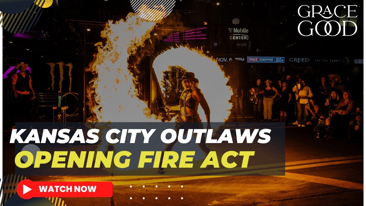 Epic Opening Performance for Kansas City Outlaws PBR Rodeo | Grace Good & Orissa Kelly