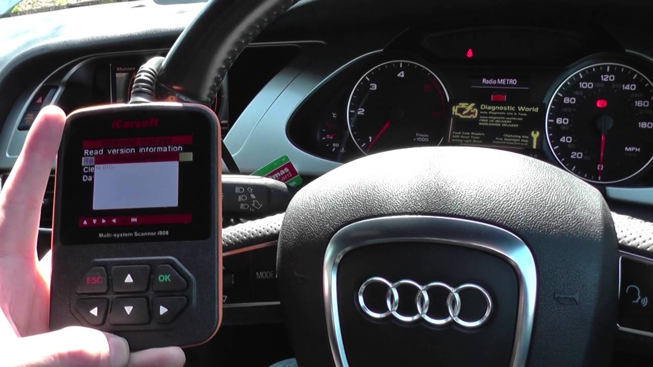 Audi A4 B8 Check Engine Light Diagnose O2 P1116 iCarsoft i908 Part 2