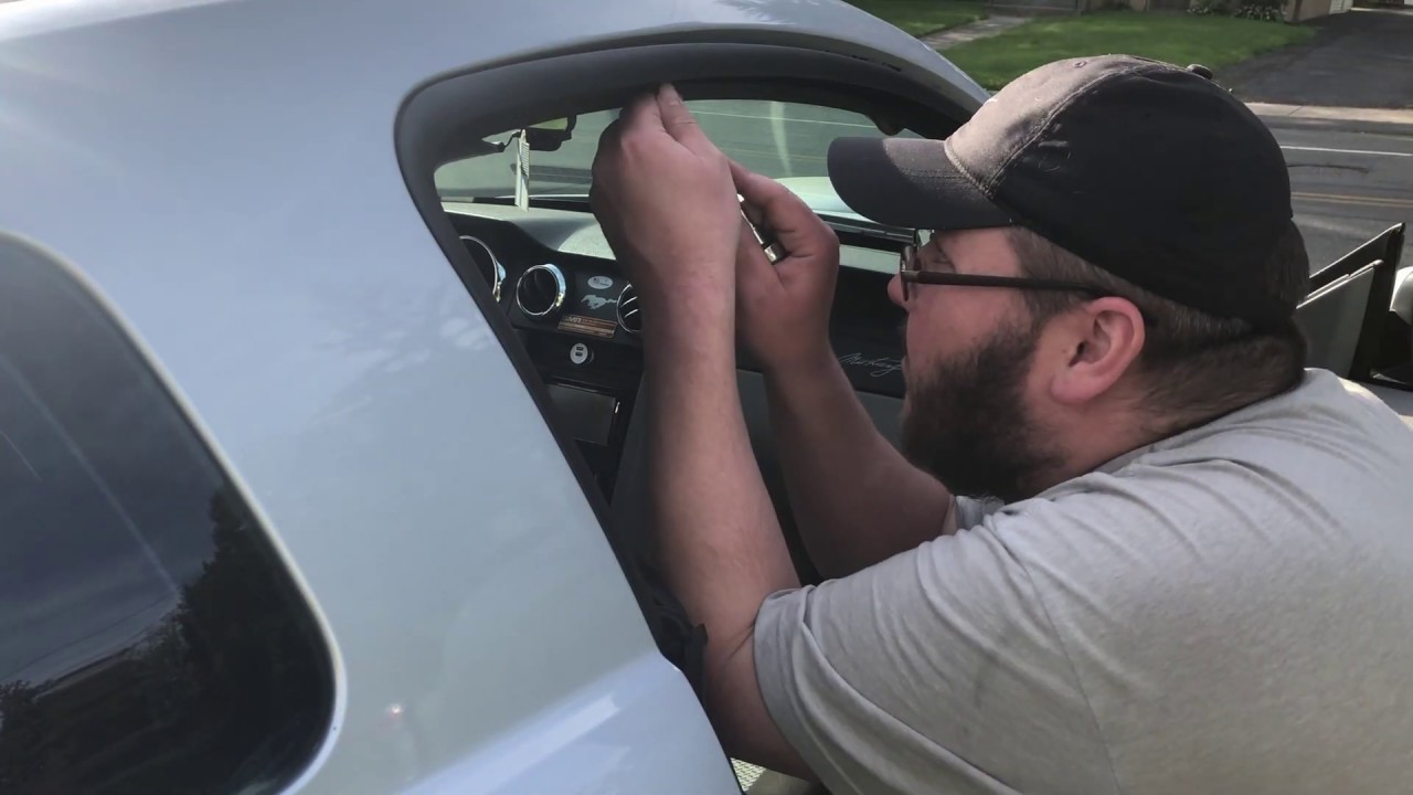Mustang water leak fix, passenger side.