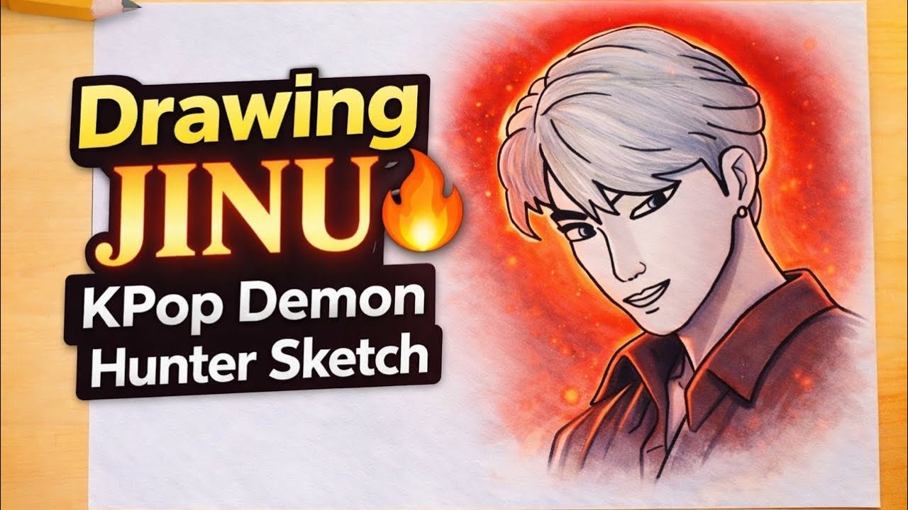 How to draw Jinu from KPop Demon Hunters 