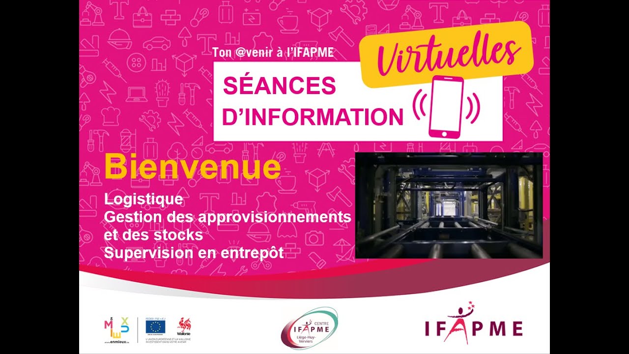 Formation Logistique Gestionnaire des approvisionnements et stocks, superviseur en entrepôts IFAPME