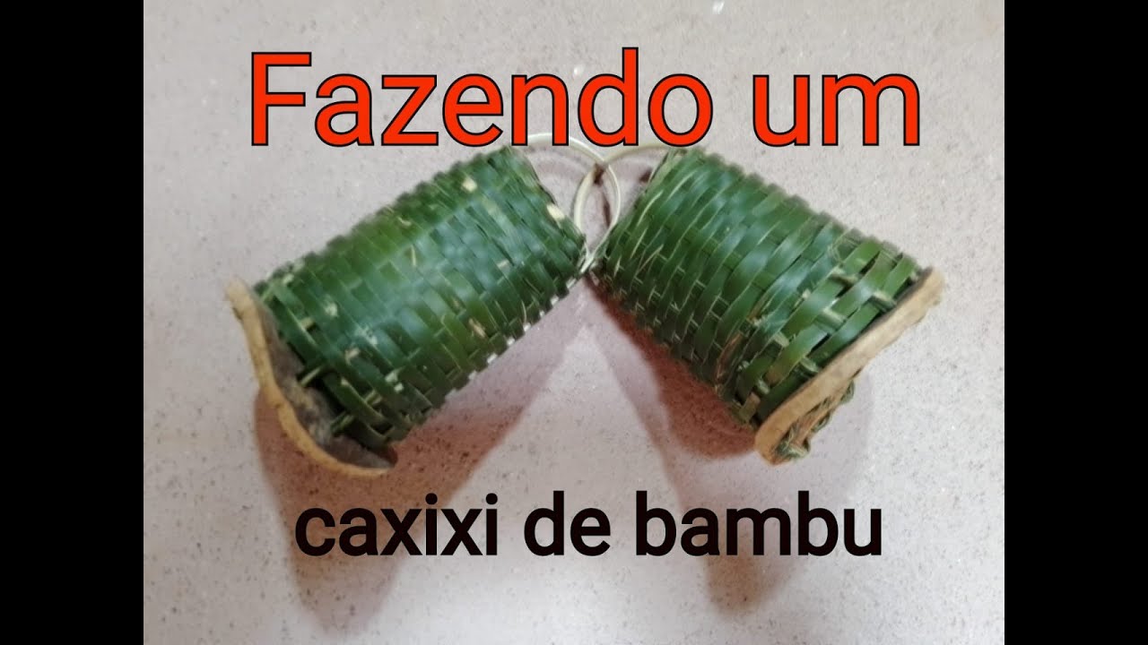 Caxixi feito de bambu, como fazer.