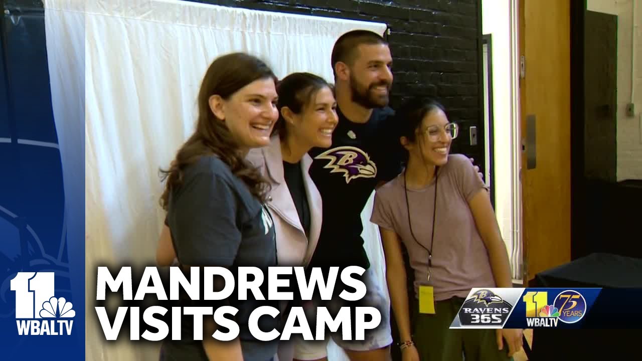 Ravens' TE Mark Andrews visits camp for kids with Type 1 diabetes