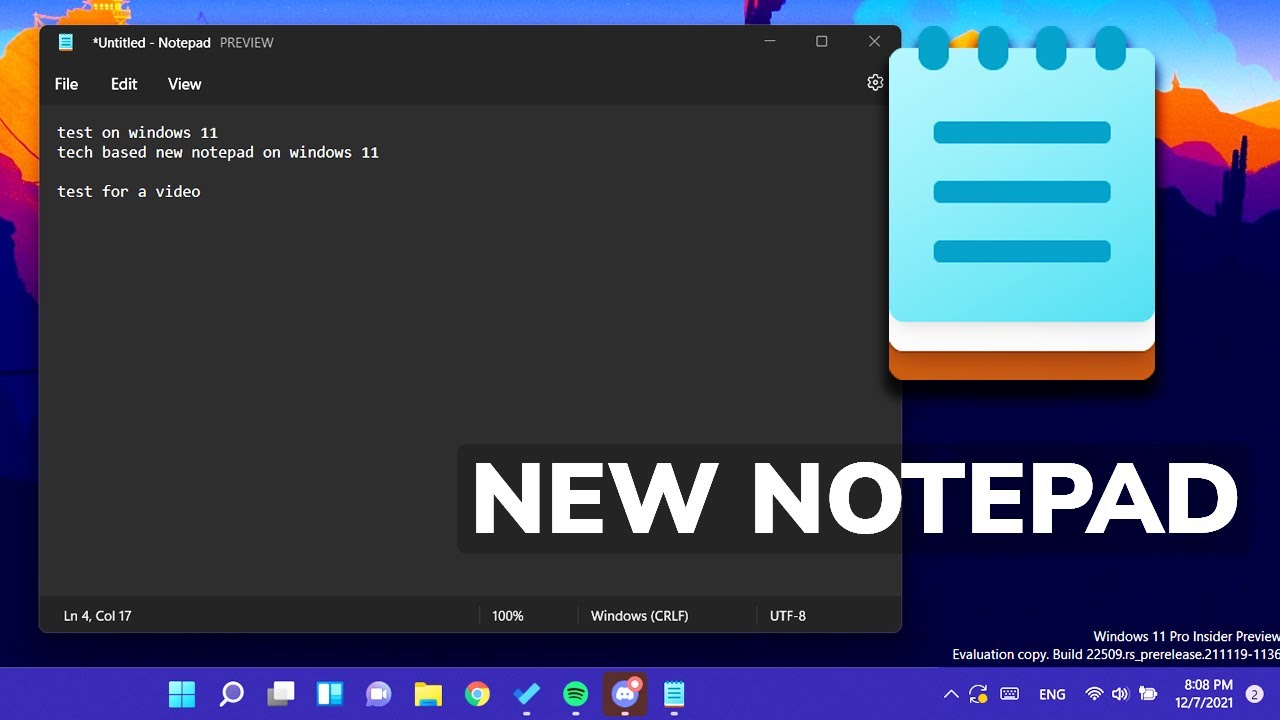 Новое приложение &laquo;Блокнот&raquo; в Windows 11
