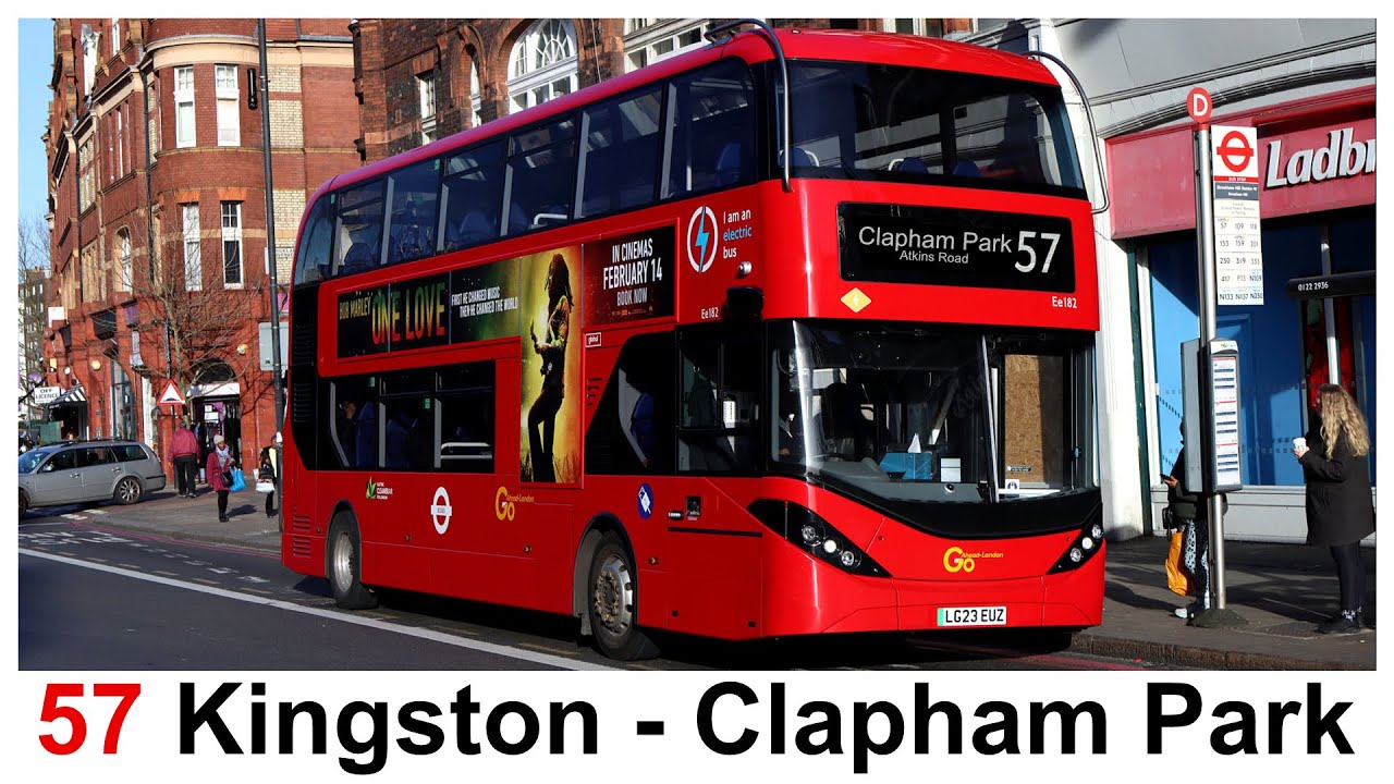 London Bus Route 57 Kingston to Clapham Park (Atkins Road)