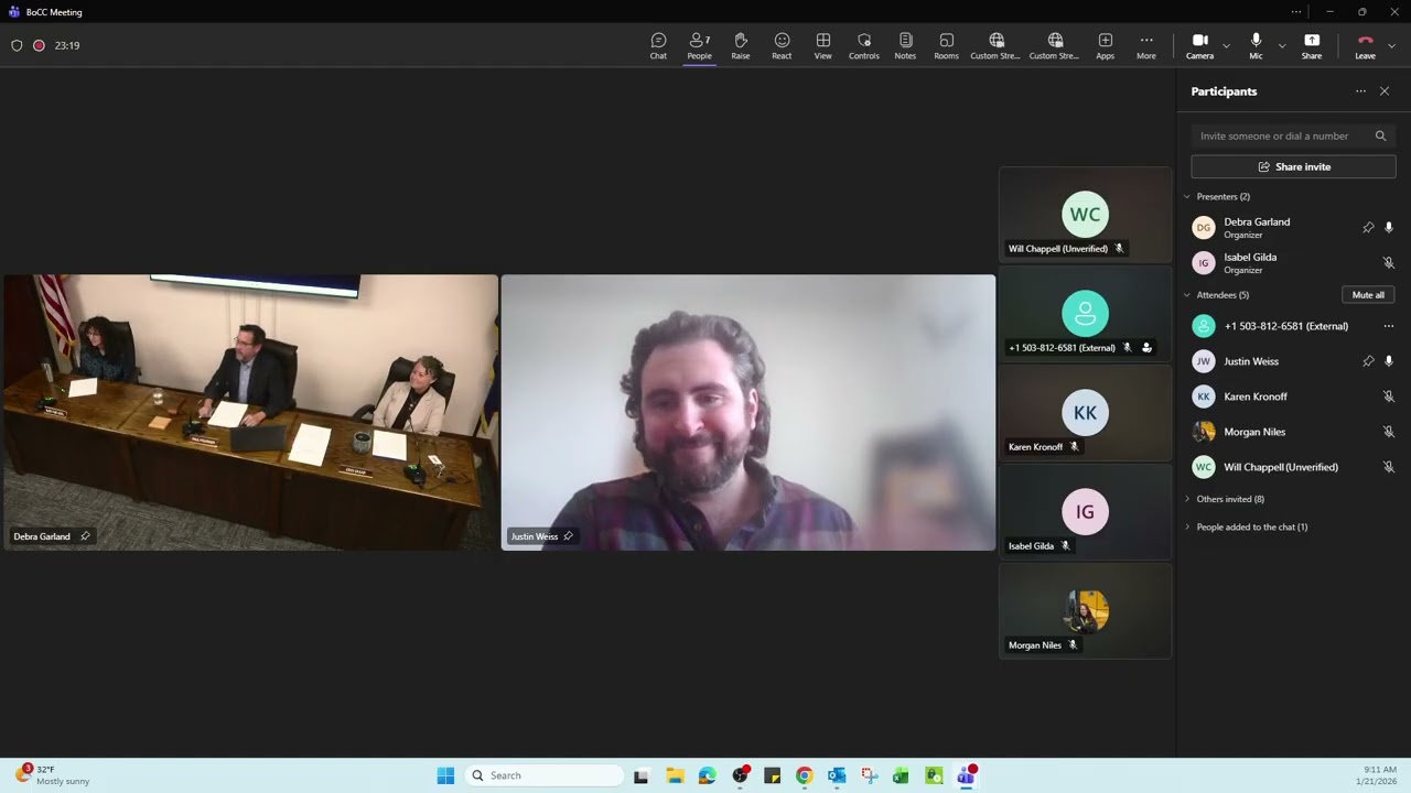 Board Meeting Audio 1/21/2026