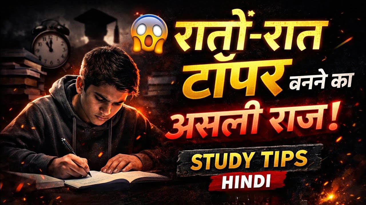रातों-रात टॉपर बनने का असली राज 😱 | Study Tips Hindi