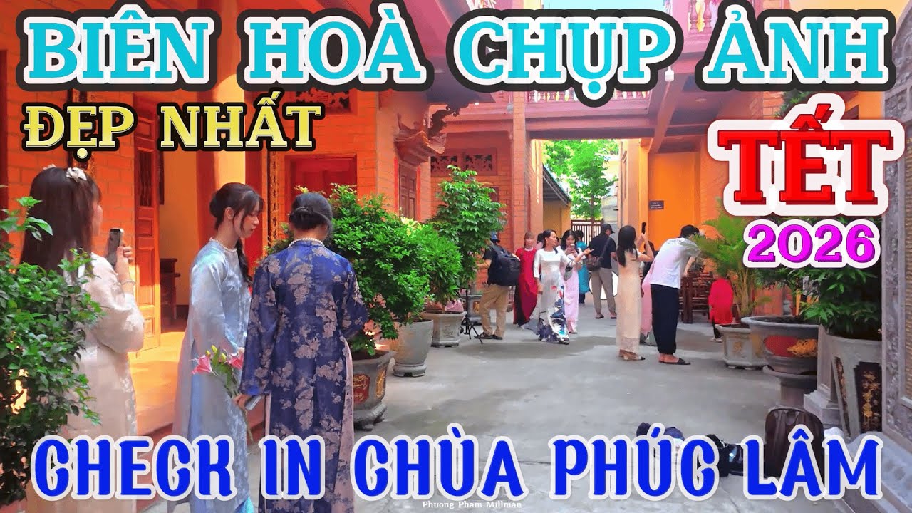 ĐÔNG NGHẸT DU KHÁCH CHECK IN CHỤP ẢNH CHÙA PHÚC LÂM SÁNG 08.01 BIÊN HOÀ KHÔNG KHÍ TẾT 2026