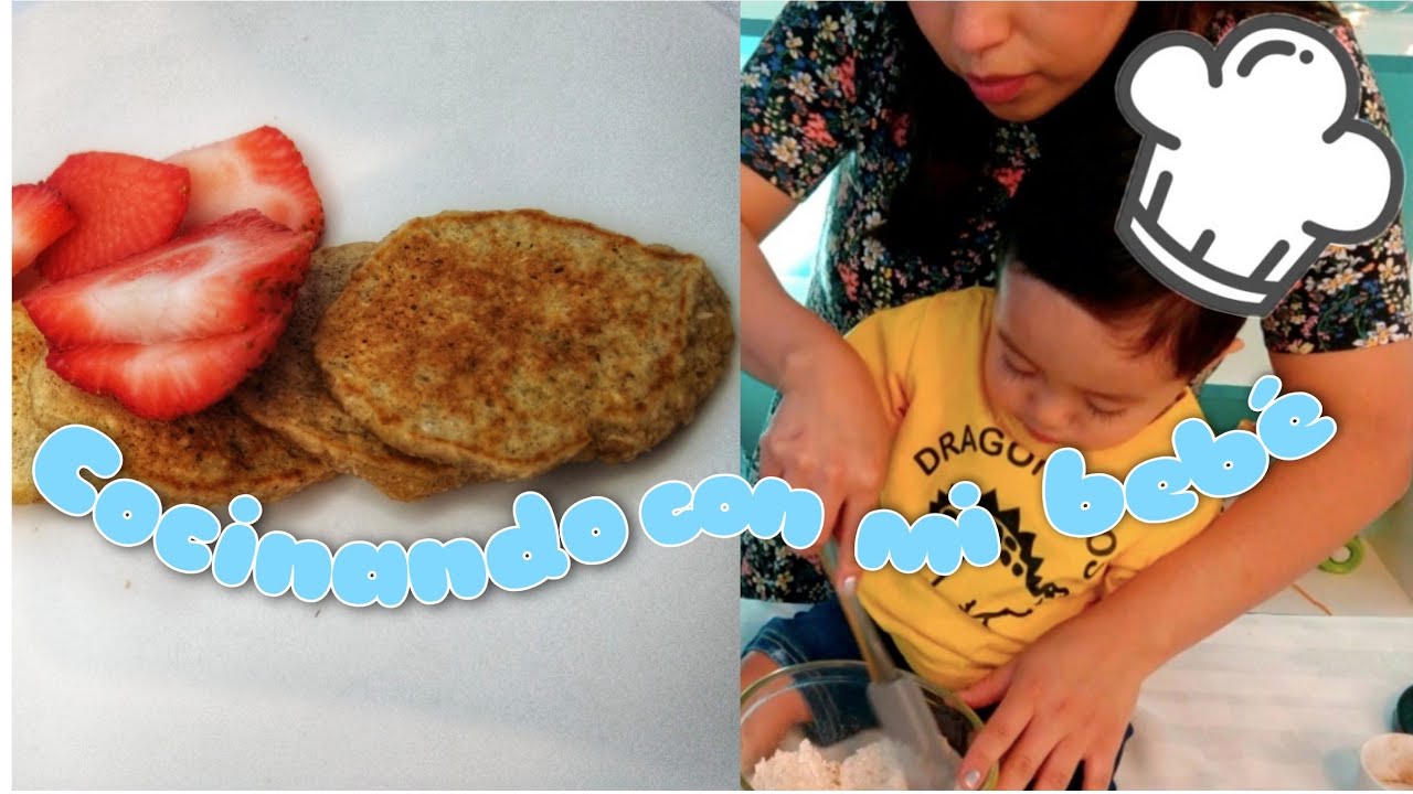 Cocinando con mi bebé II Hotcakes de plátano con manzana para bebés