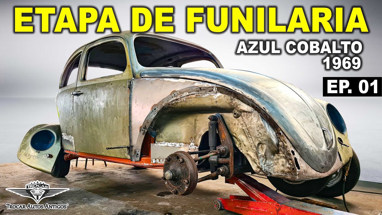 AZUL COBALTO! Restaura&ccedil;&atilde;o do Fusca 1969 que 