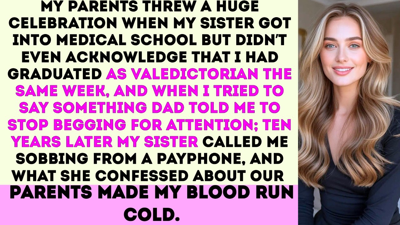 “Stop begging for attention,” my parents said when I graduated valedictorian—ten years later, they..