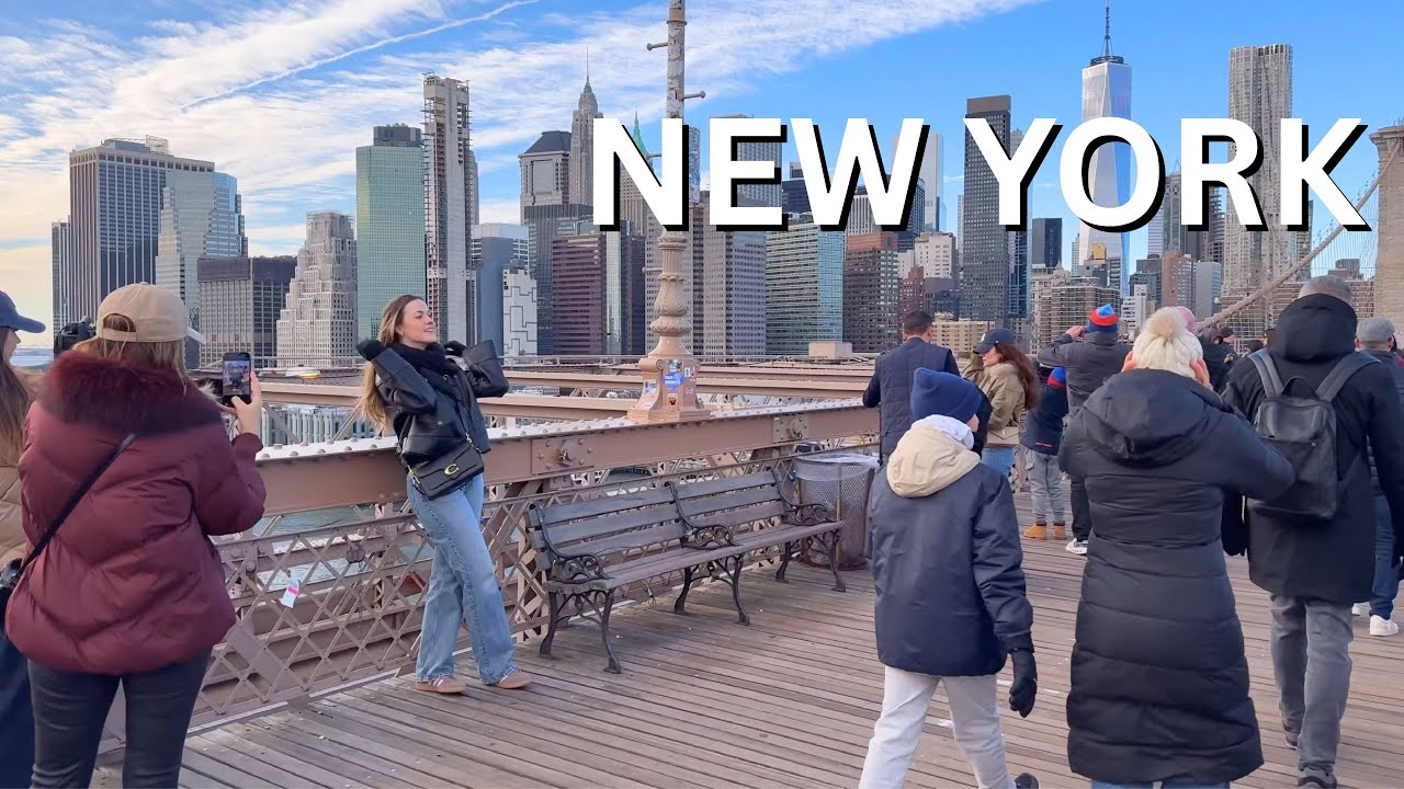 Raw Brooklyn Bridge 🇺🇸 4K Walking Tour: From Brooklyn to Manhattan (Best Views of NYC Skyline)