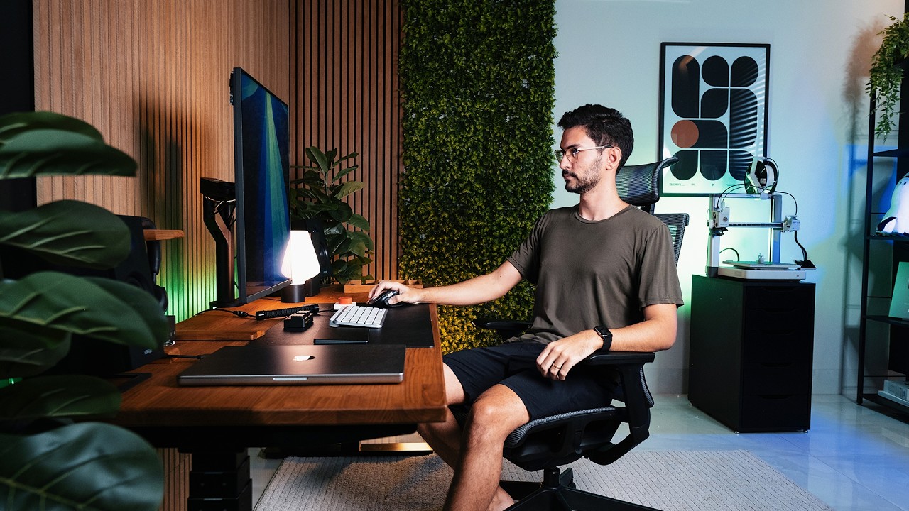 Montei o meu setup 2025 em um QUARTO VAGO aqui em casa!