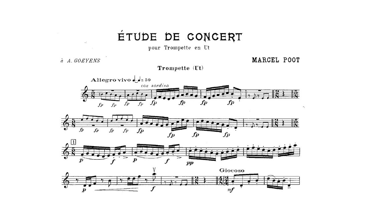 Marcel Poot: &Eacute;tude de Concert (Kristian Steenstrup, trumpet)