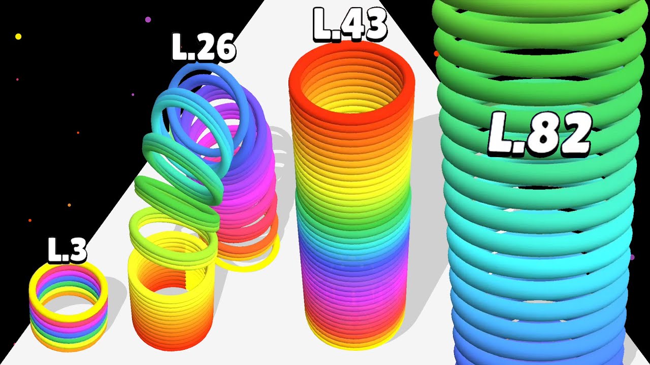 SLINKY HOP 3D - ASMR Gameplay (Level Up Slinky)