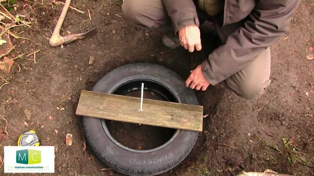Fondation maison pneus,fondations légères sans béton-Building a tire foundation without concrete