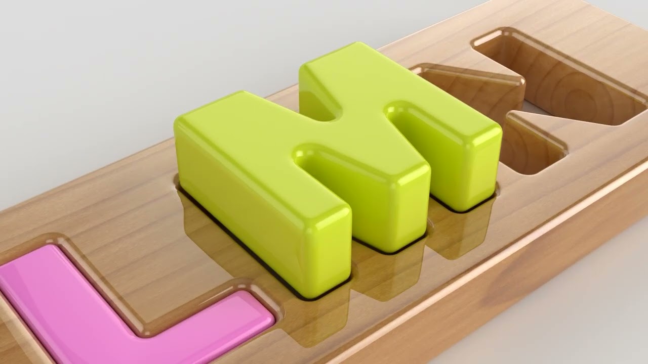 Aprende el alfabeto en inglés con letras de madera | Video educativo para niños