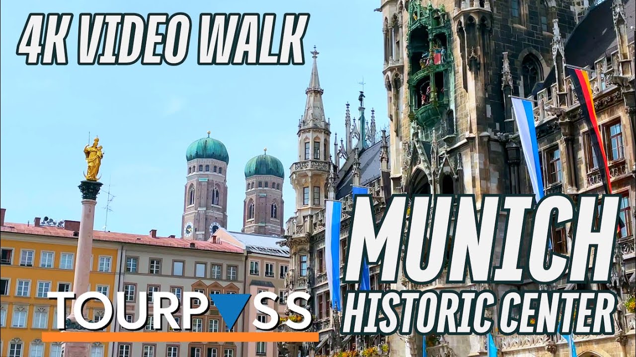 Munich, Germany Old Town Walking Tour / Altstadt Summer Walk (4K Ultra HD Travel Video)
