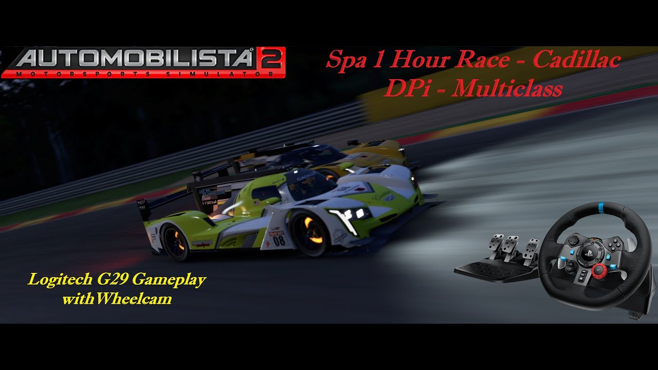 Logitech G29 Gameplay - Automobilista 2 - 1 Hour Multiclass Race at SPA (Dpi, P2, GTE)