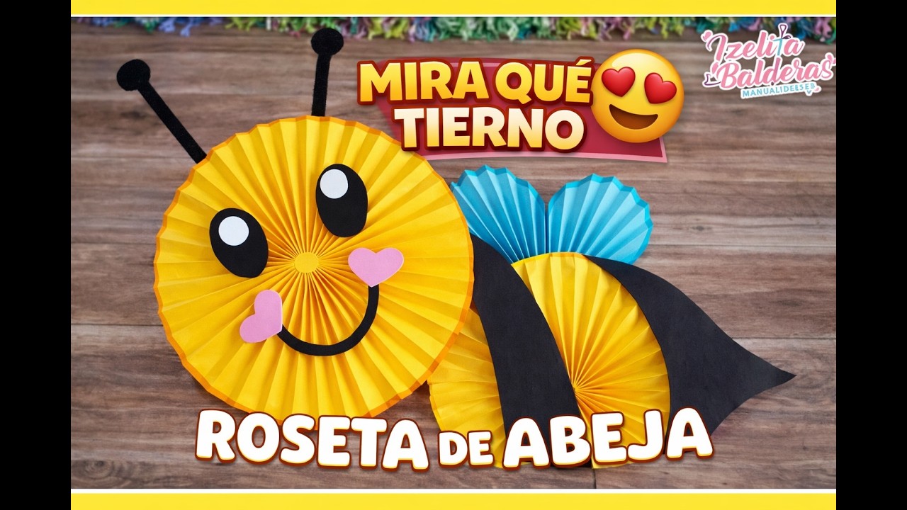 Roseta de abeja de papel | Decoración fácil y bonita