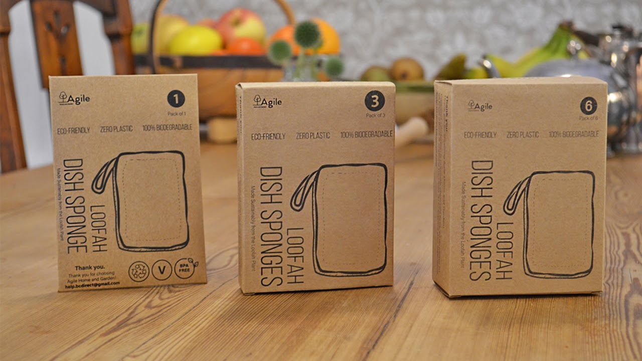 Eco Dish Sponge - Plastic Free Loofah's, from Agile Home and Garden