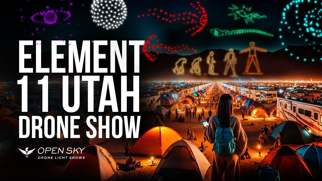Drone Show at Burning Man Sanctioned Event For Element 11 in Utah