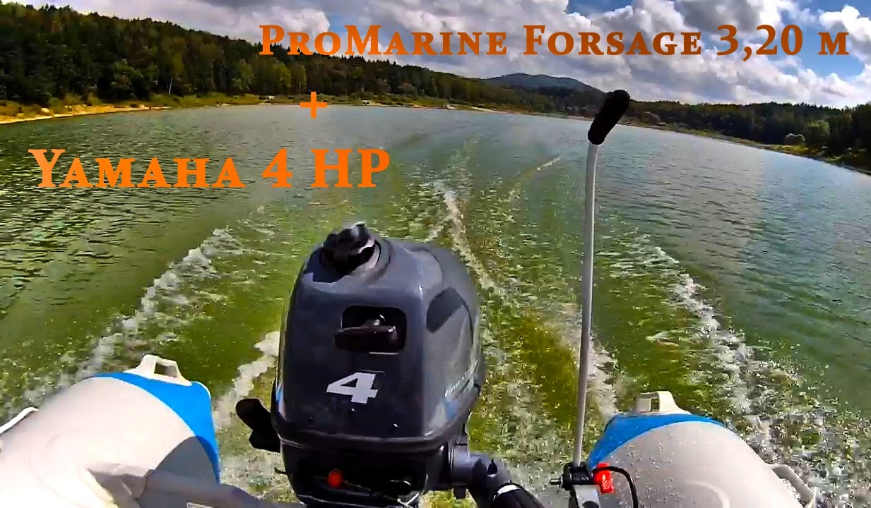 Test silnika Yamaha 4 HP (2,9 kW) + Ponton ProMarine Forsage 3,20 m, Jezioro Pilchowickie
