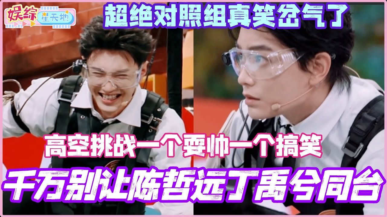 陈哲远丁禹兮高空挑战一个耍帅一个搞笑？超绝对照组真笑岔气了！#陈哲远 #丁禹兮 #你好星期六 #cdrama #chenzheyuan #dingyuxi